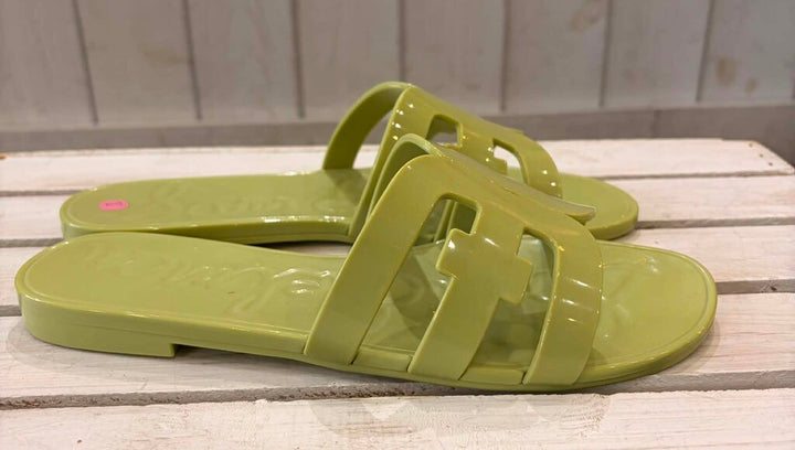 Sam Edelman Bay Logo Emblem Jelly Slide Sandals - Size 8