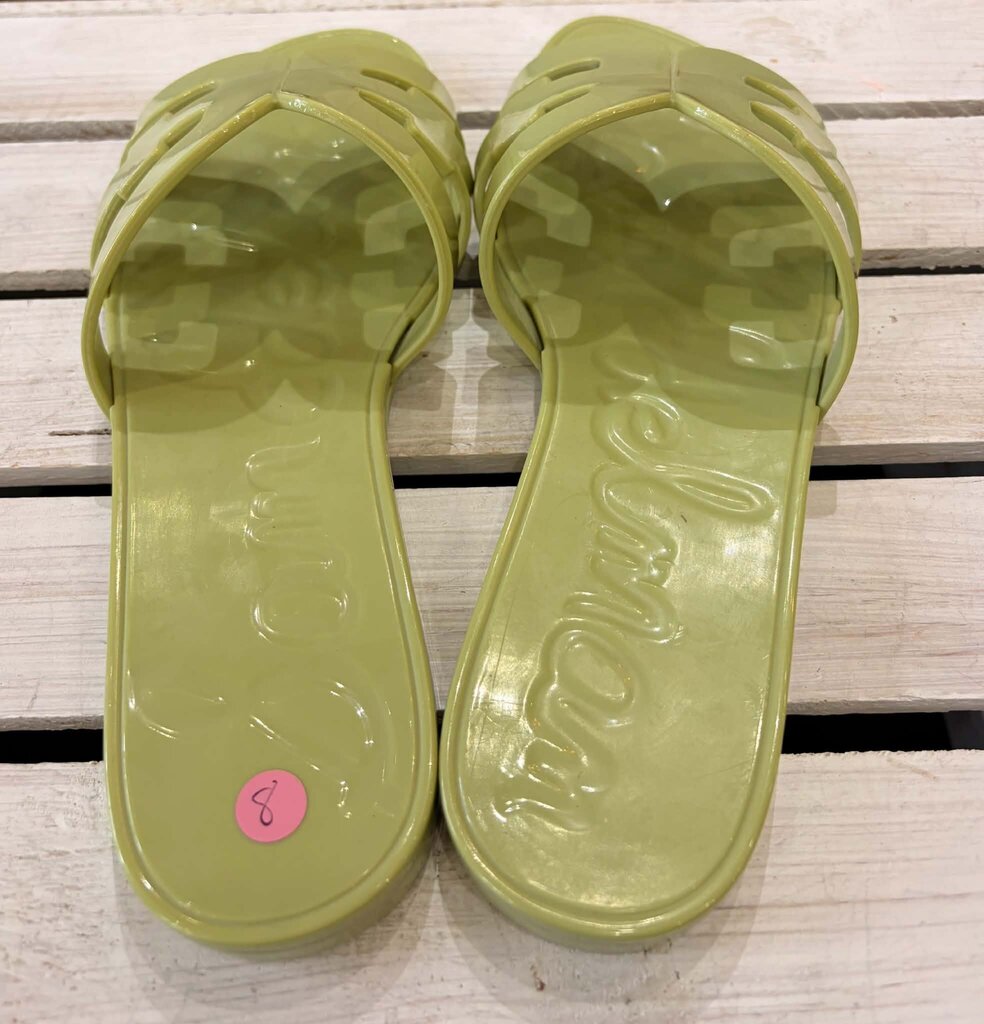 Sam Edelman Bay Logo Emblem Jelly Slide Sandals - Size 8