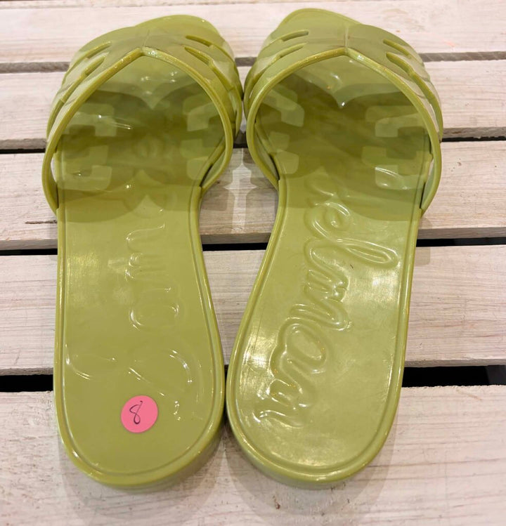 Sam Edelman Bay Logo Emblem Jelly Slide Sandals - Size 8