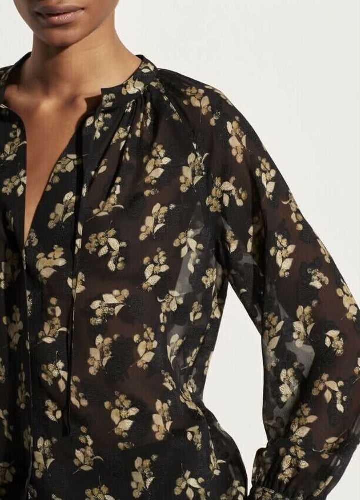 Vince Dandelion Poet Popover Blouse - Size XXS
