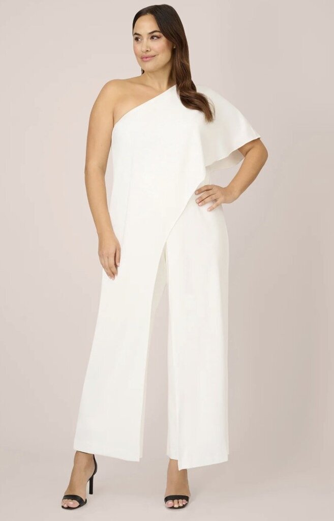 Adrianna Papell Flutter NWT Jumpsuit in Ivory- Size 12 (Retails $199)