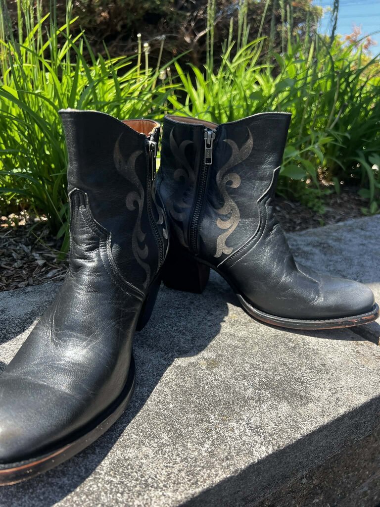 Lucchese Etched Short Boots (retailing for $325)- Size 8