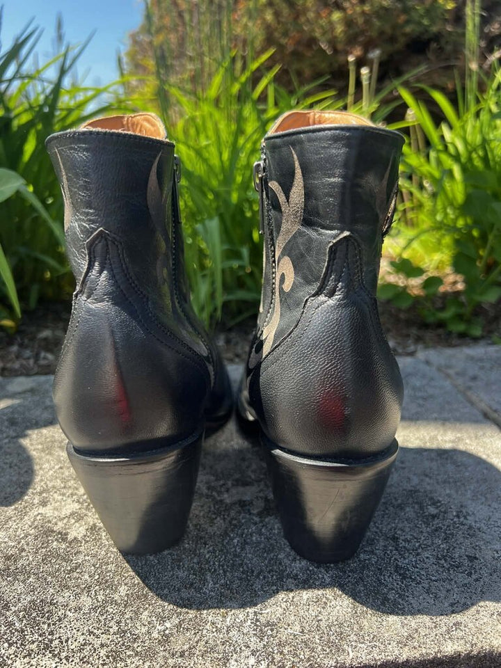 Lucchese Etched Short Boots (retailing for $325)- Size 8
