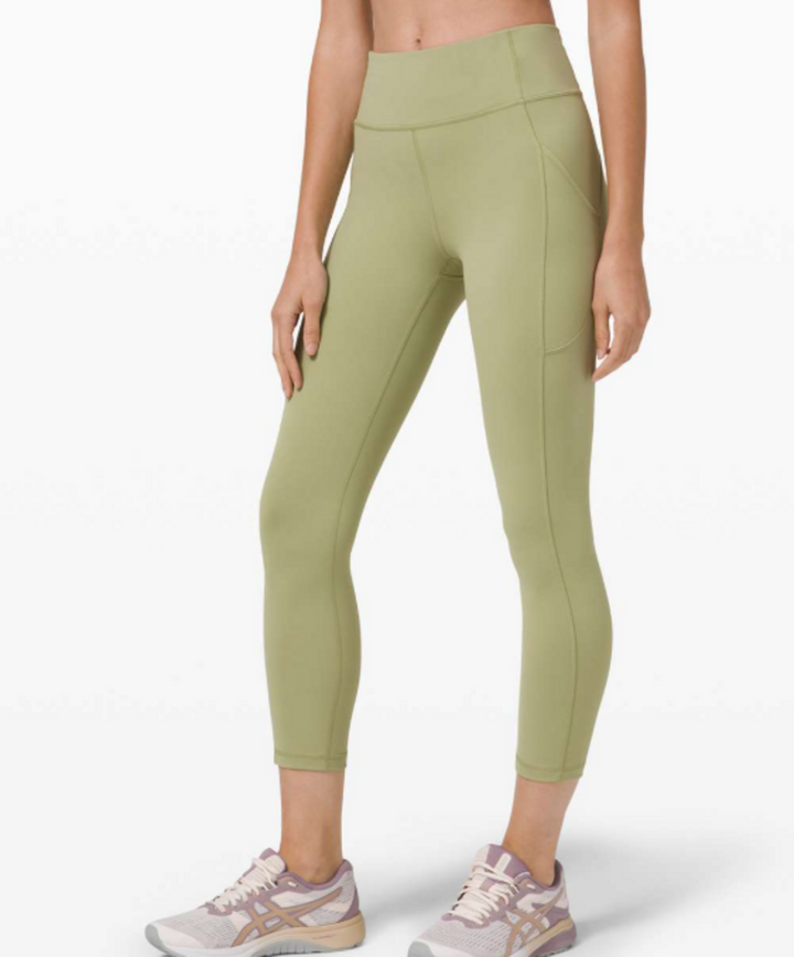 Lululemon Invigorate High-Rise Crop 23" in Vista Green - Size 4