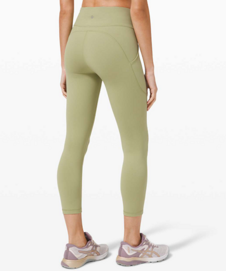 Lululemon Invigorate High-Rise Crop 23" in Vista Green - Size 4