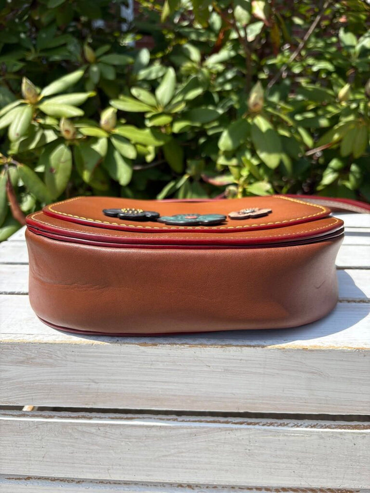 Coach Tea Rose Saddle Bag