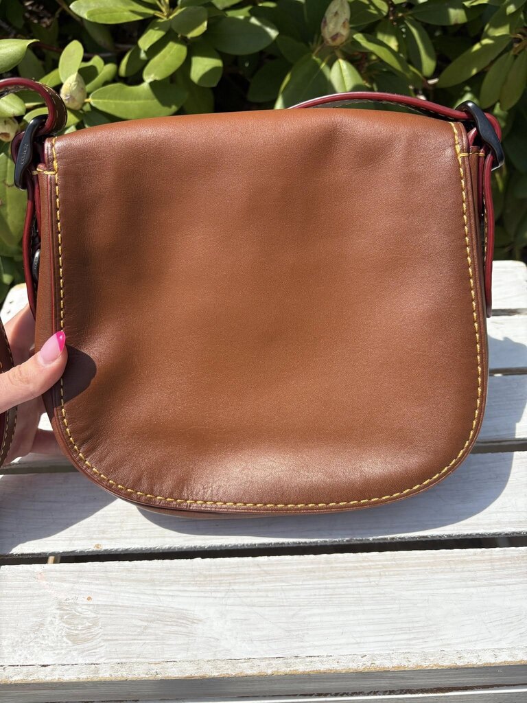 Coach Tea Rose Saddle Bag