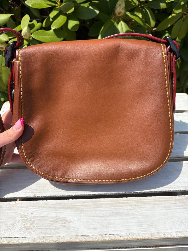 Coach Tea Rose Saddle Bag
