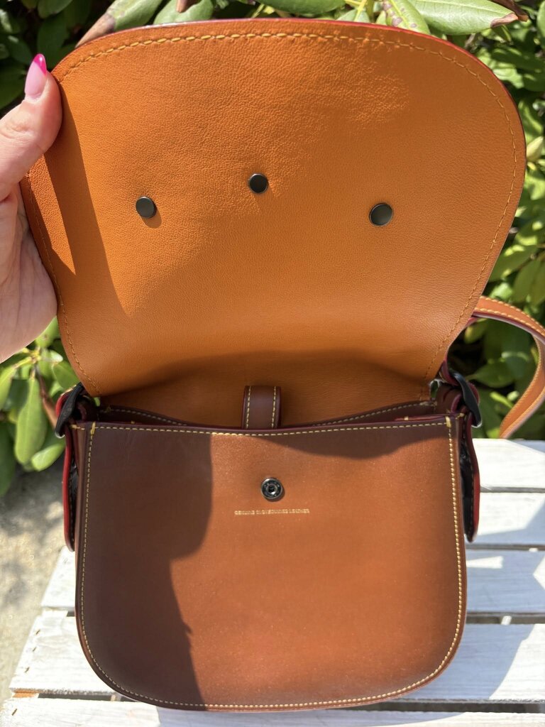 Coach Tea Rose Saddle Bag