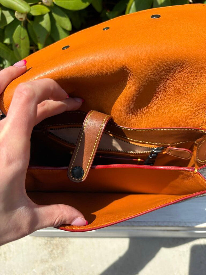 Coach Tea Rose Saddle Bag