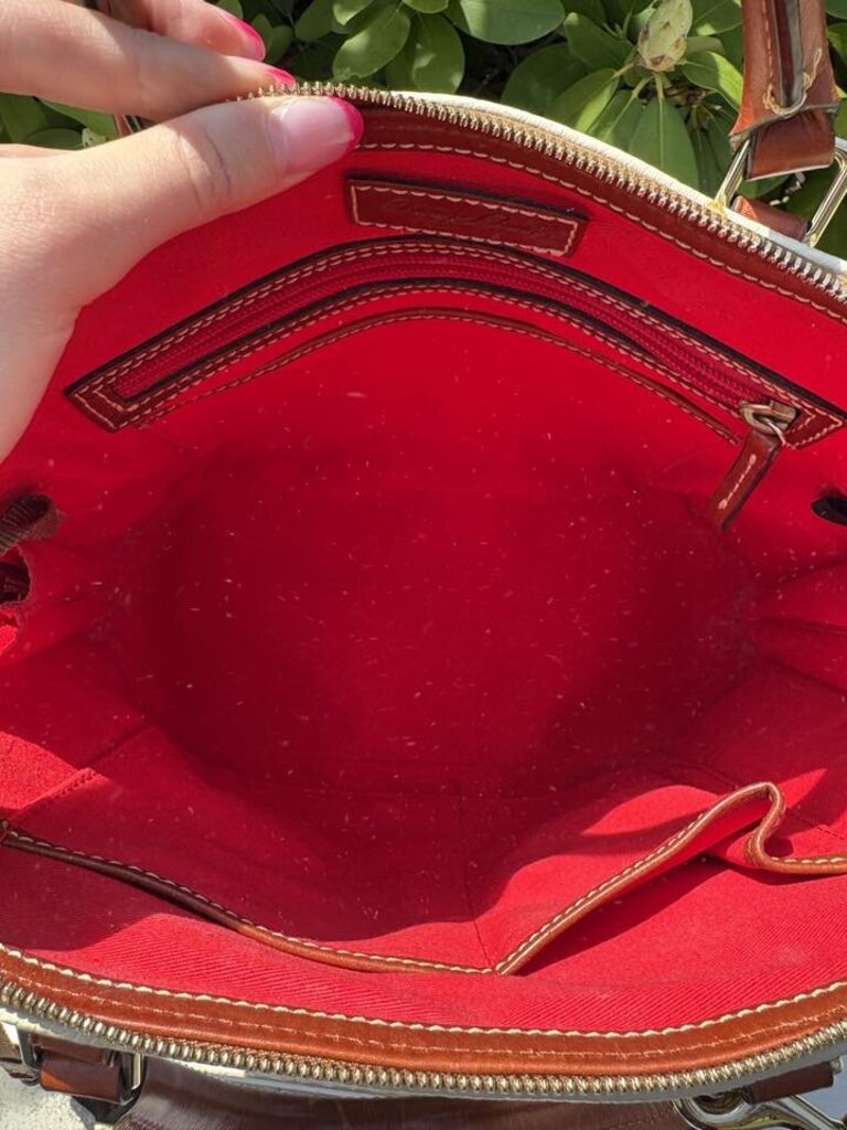 Dooney & Bourke Pebble Leather Domed Zip Zip Satchel