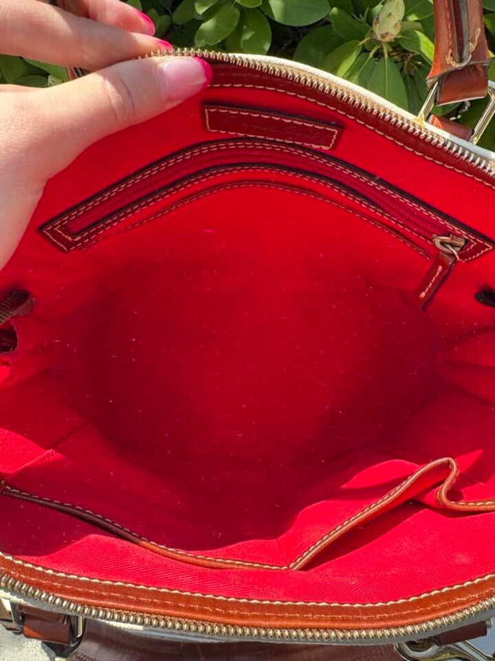 Dooney & Bourke Pebble Leather Domed Zip Zip Satchel