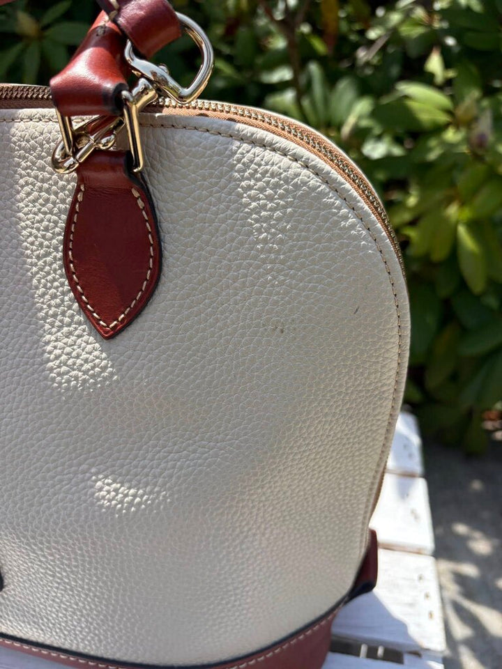 Dooney & Bourke Pebble Leather Domed Zip Zip Satchel