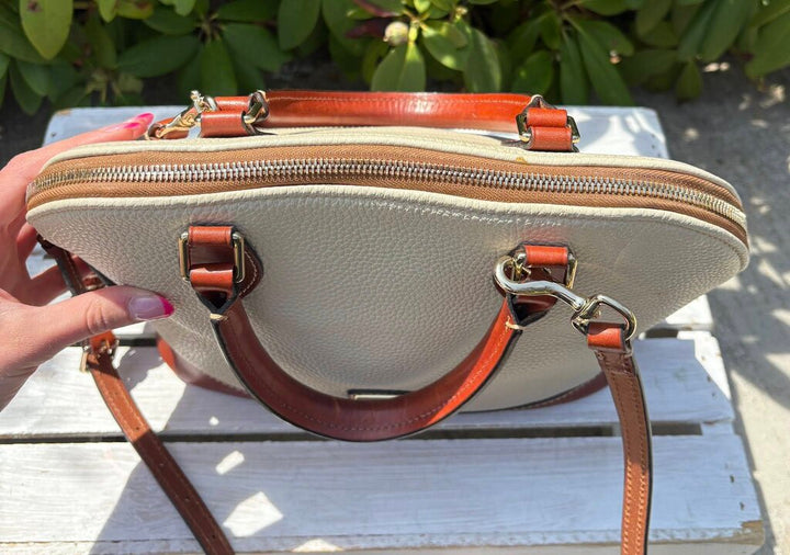 Dooney & Bourke Pebble Leather Domed Zip Zip Satchel