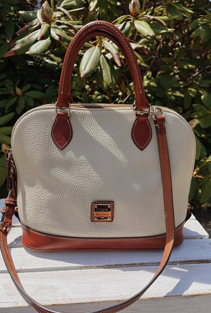Dooney & Bourke Pebble Leather Domed Zip Zip Satchel