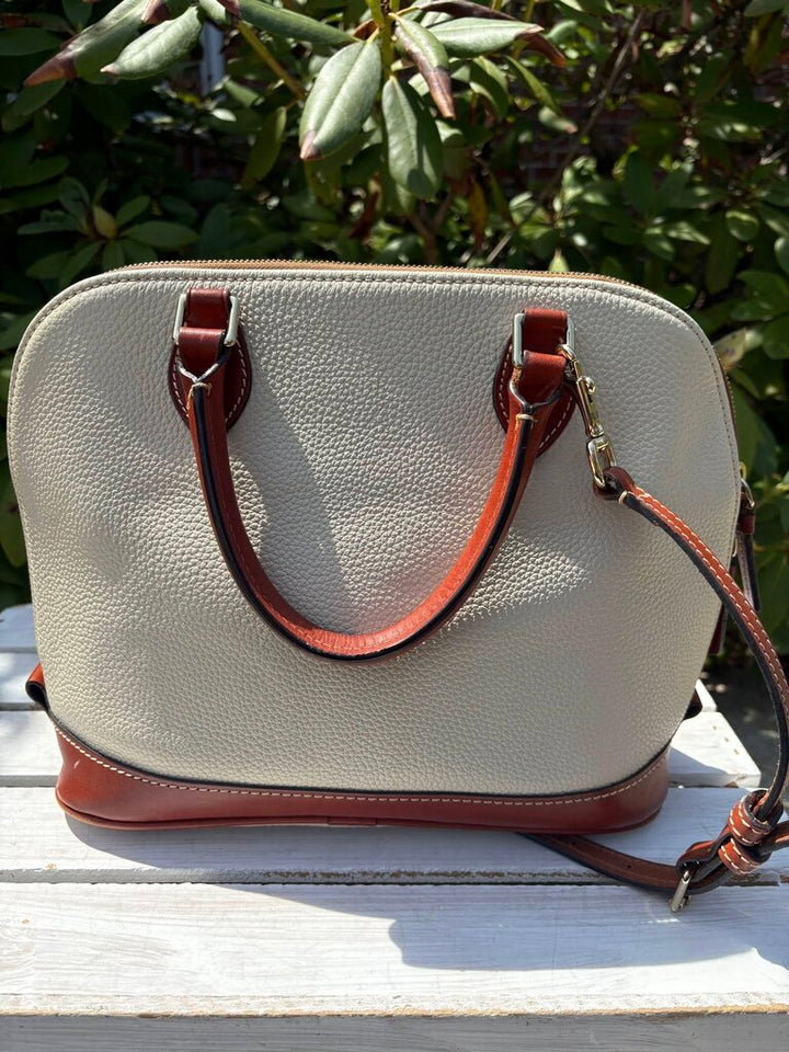 Dooney & Bourke Pebble Leather Domed Zip Zip Satchel