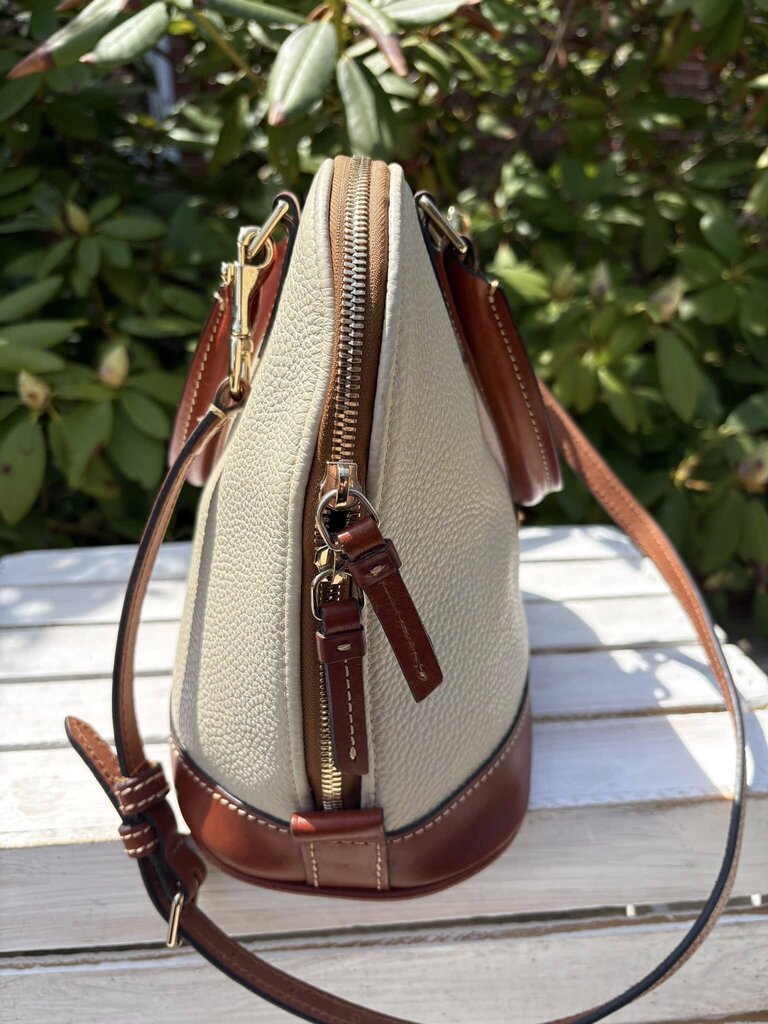 Dooney & Bourke Pebble Leather Domed Zip Zip Satchel