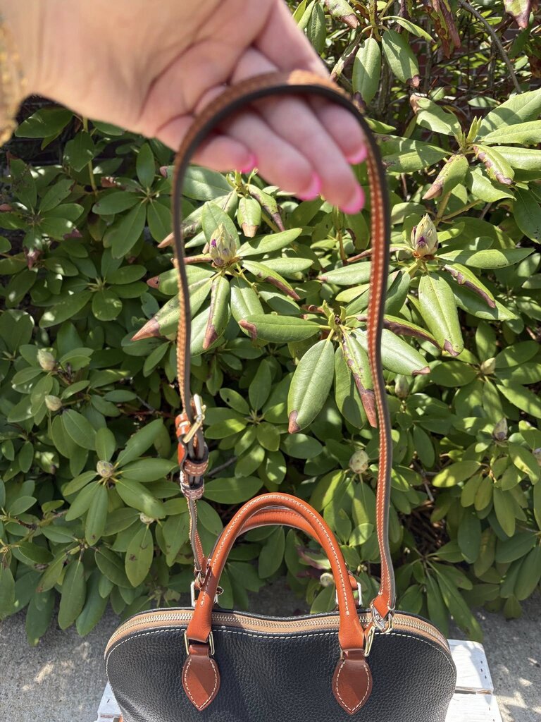Dooney & Bourke Pebble Leather Domed Zip Zip Satchel
