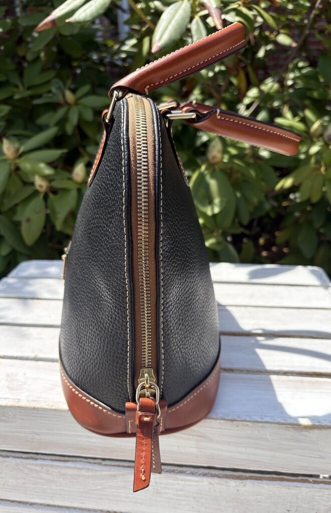 Dooney & Bourke Pebble Leather Domed Zip Zip Satchel