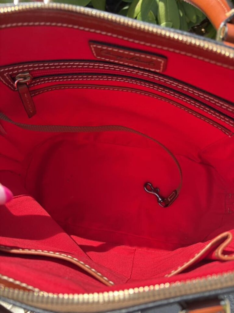 Dooney & Bourke Pebble Leather Domed Zip Zip Satchel
