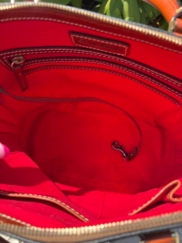 Dooney & Bourke Pebble Leather Domed Zip Zip Satchel