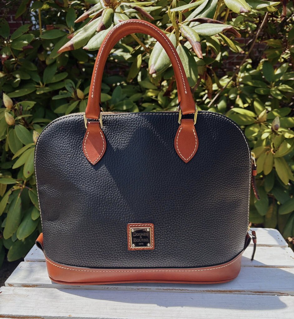 Dooney & Bourke Pebble Leather Domed Zip Zip Satchel