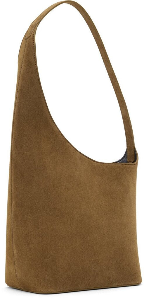 Aesther Ekme Demi Lune Shoulder Bag in Suede Havana (Retails for $634)