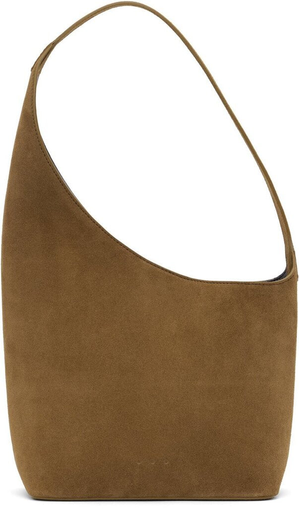 Aesther Ekme Demi Lune Shoulder Bag in Suede Havana (Retails for $634)