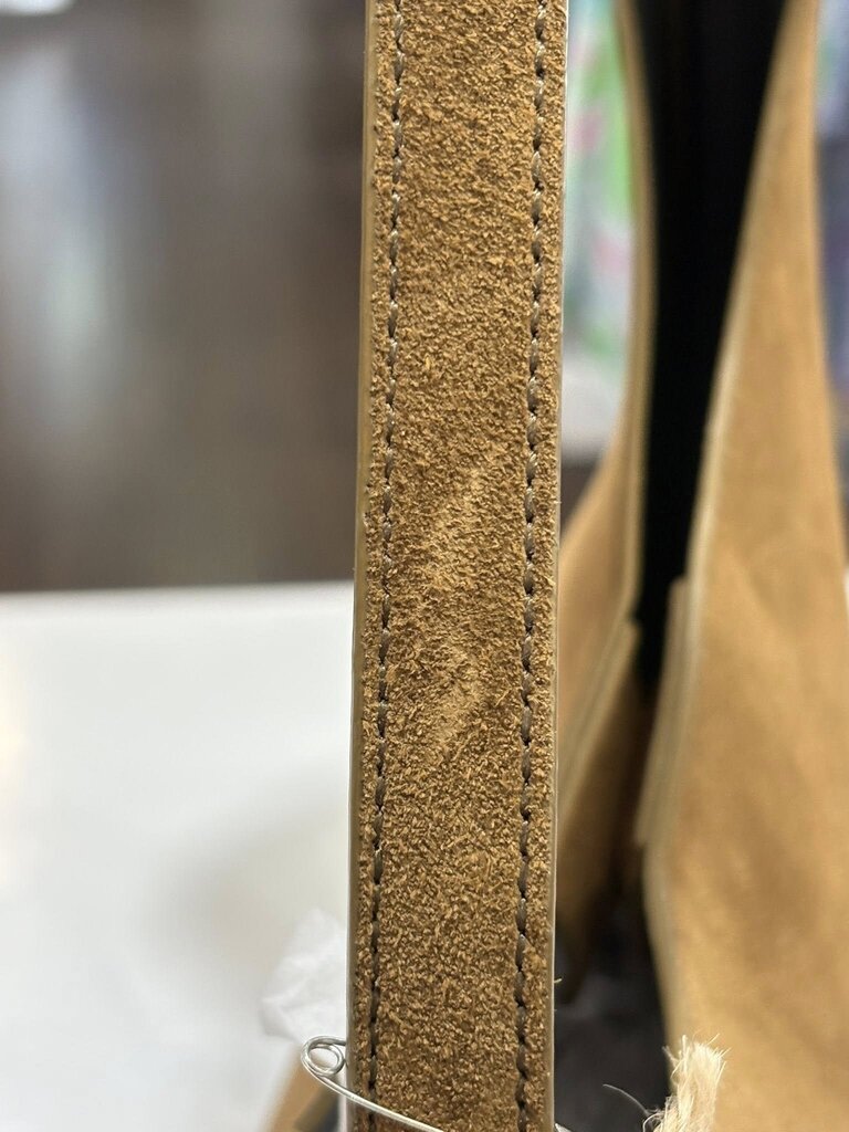 Aesther Ekme Demi Lune Shoulder Bag in Suede Havana (Retails for $634)