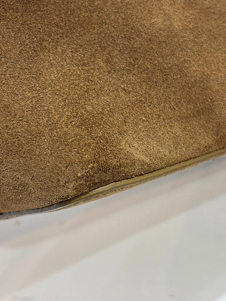 Aesther Ekme Demi Lune Shoulder Bag in Suede Havana (Retails for $634)