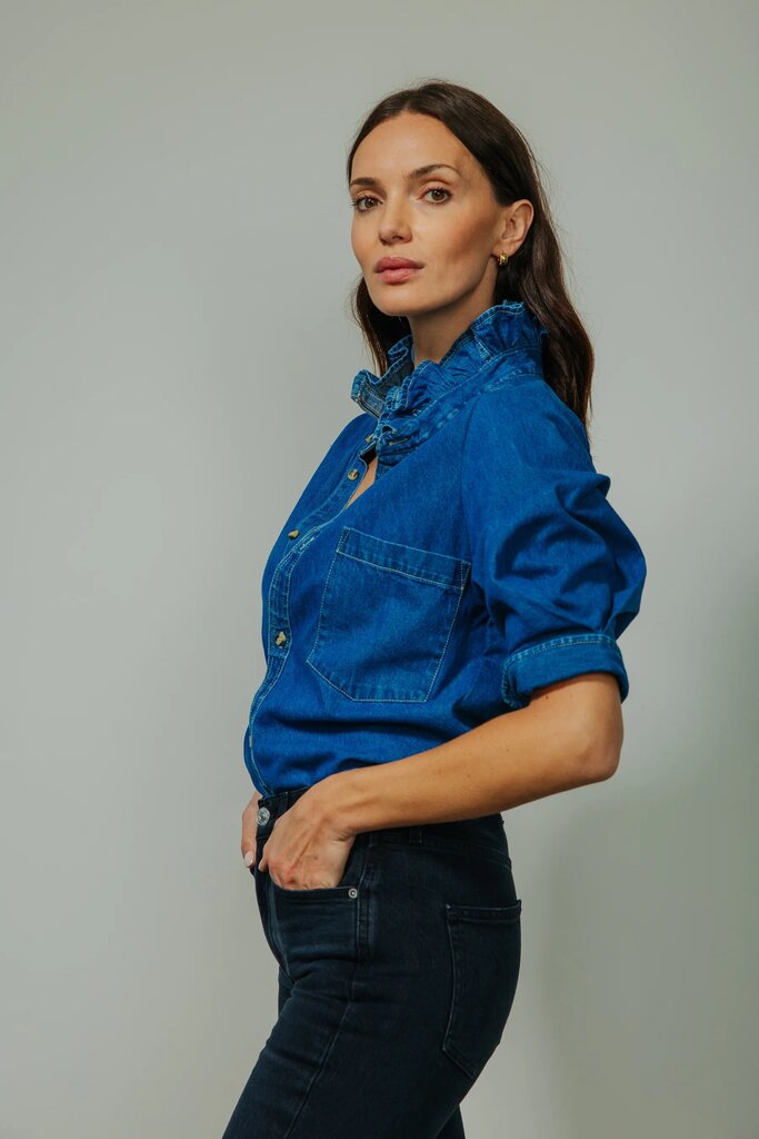 KMJ Southern Lover Denim Top - Size Large (Retails for $228)