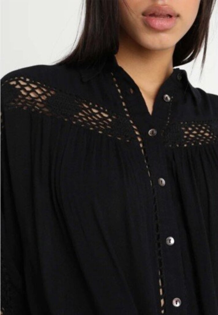 Free People Button Down Crochet Top - Size XS