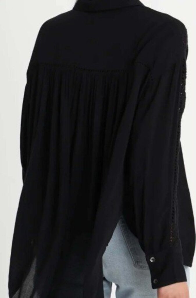 Free People Button Down Crochet Top - Size XS