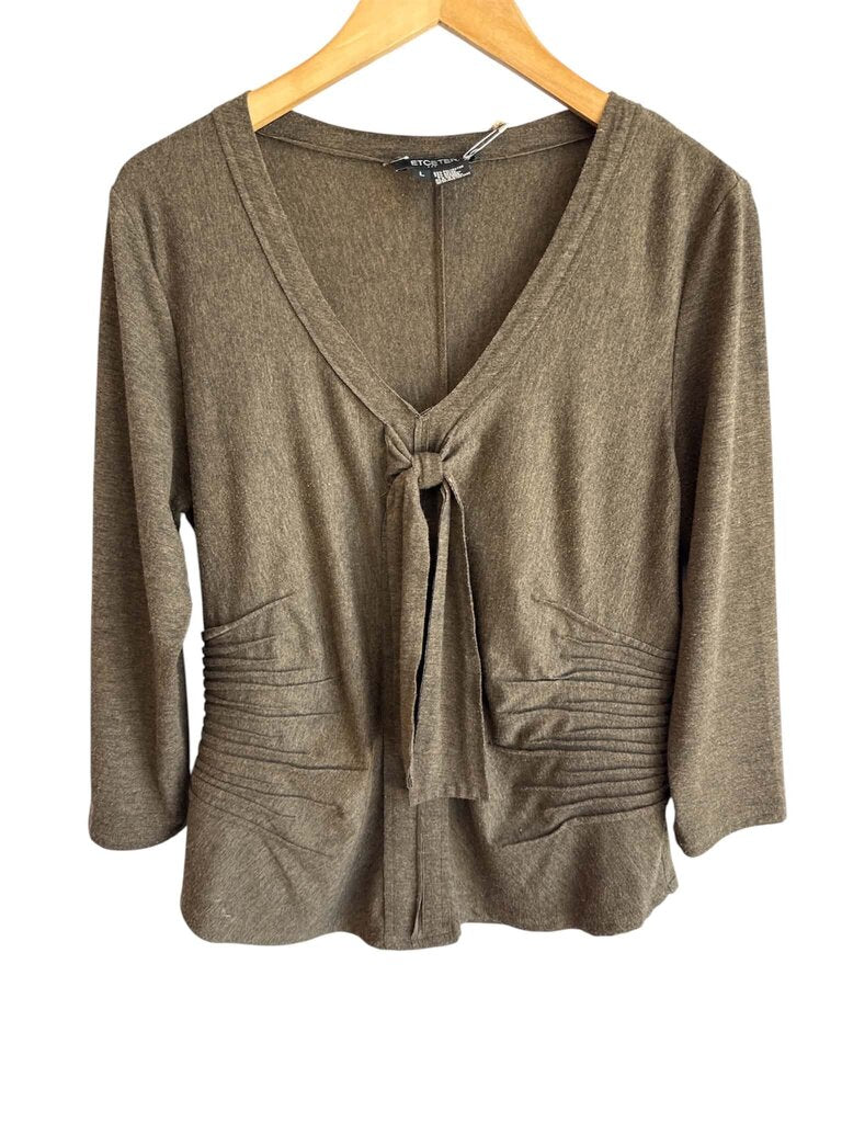 Etcetera Tie Front Top - Size Large