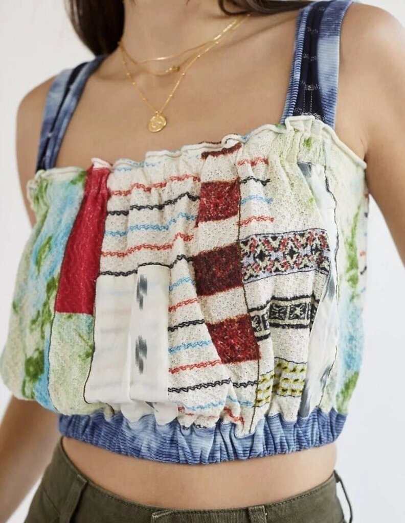 Anthropologie Crafted Cropped Tank Top - Size Medium