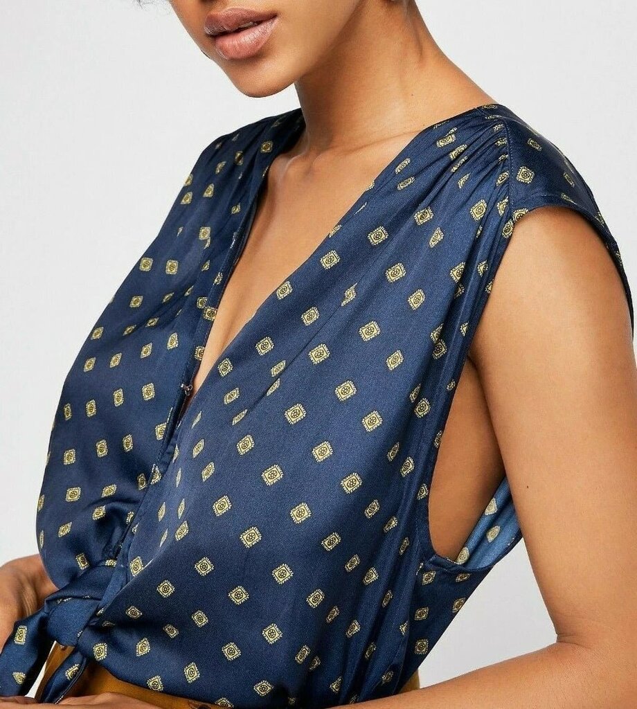 Free People Mornings in Marrakesh Tie-Front Top - Size Medium