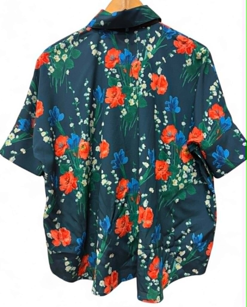 Tuckernuck Jade Blooms Farris Button-Up Top - Size Small