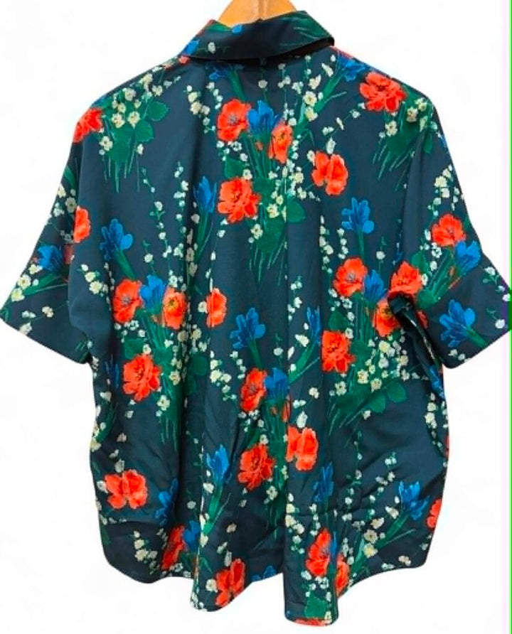 Tuckernuck Jade Blooms Farris Button-Up Top - Size Small