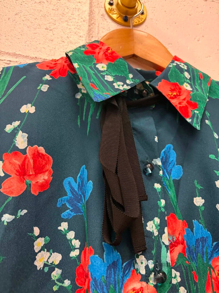 Tuckernuck Jade Blooms Farris Button-Up Top - Size Small