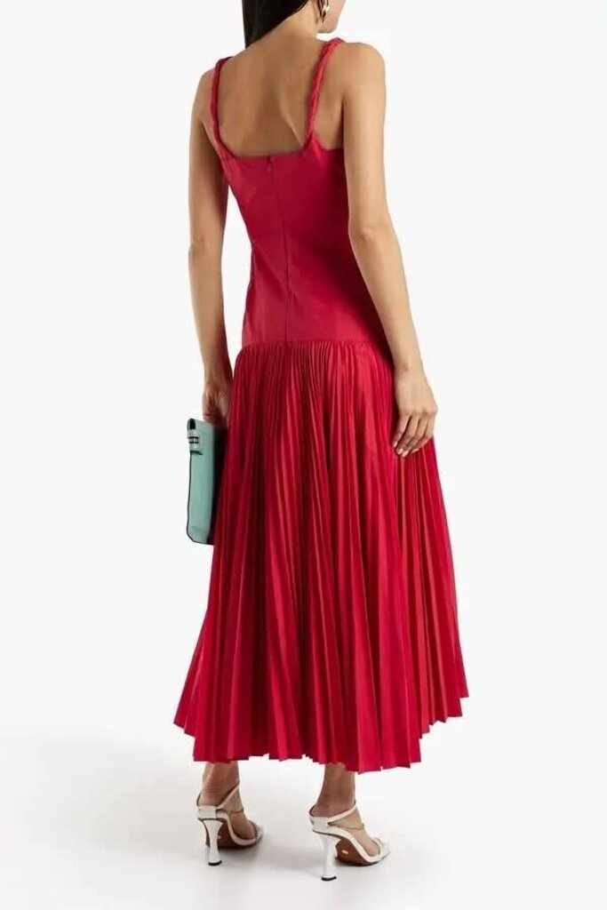 Proenza Schouler Pleated Cotton Blend Poplin Midi Dress (Retails for $1,490) - Size 6