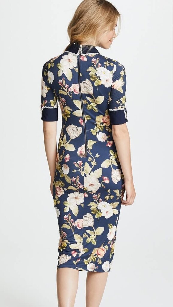 Alice + Olivia NWT Delora Fitted Collared Midi Dress (Retails for $350) - Size 4