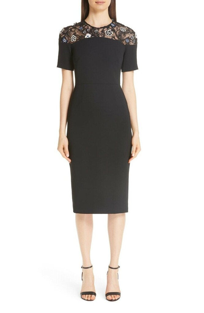 Lola Rose Floral Embroidered Lace Cocktail Dress - Size 2