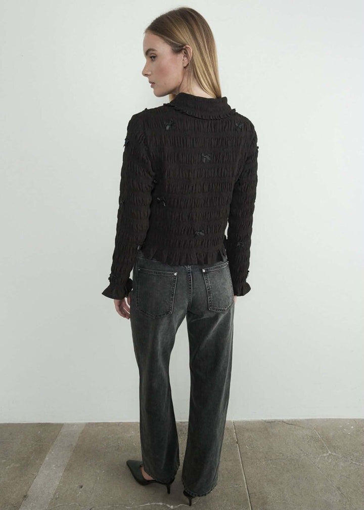 Bohme Bow Blouse In Black - Size L