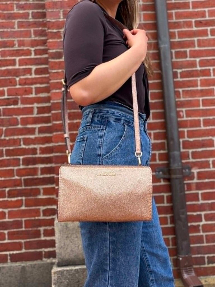 Michael Kors Rose Gold Crossbody Handbag