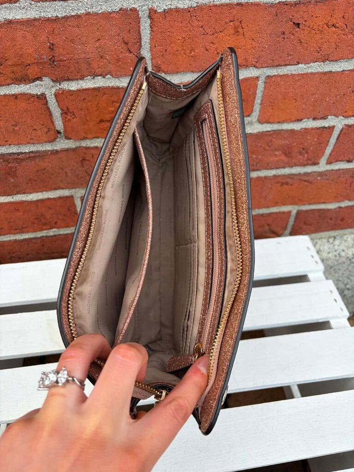 Michael Kors Rose Gold Crossbody Handbag