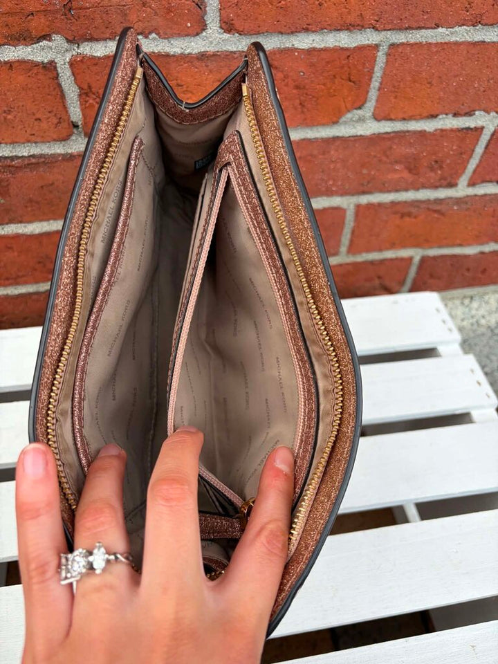 Michael Kors Rose Gold Crossbody Handbag