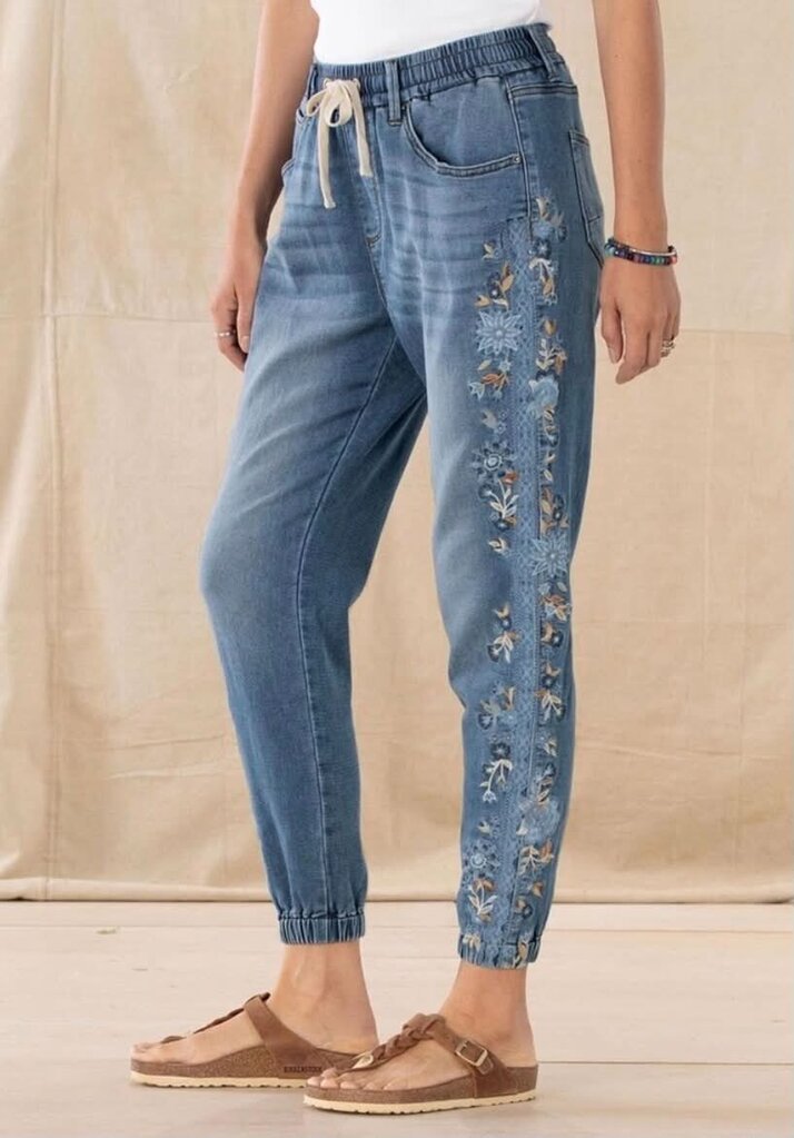 Driftwood Coastal Swell Denim Joggers - Size Large