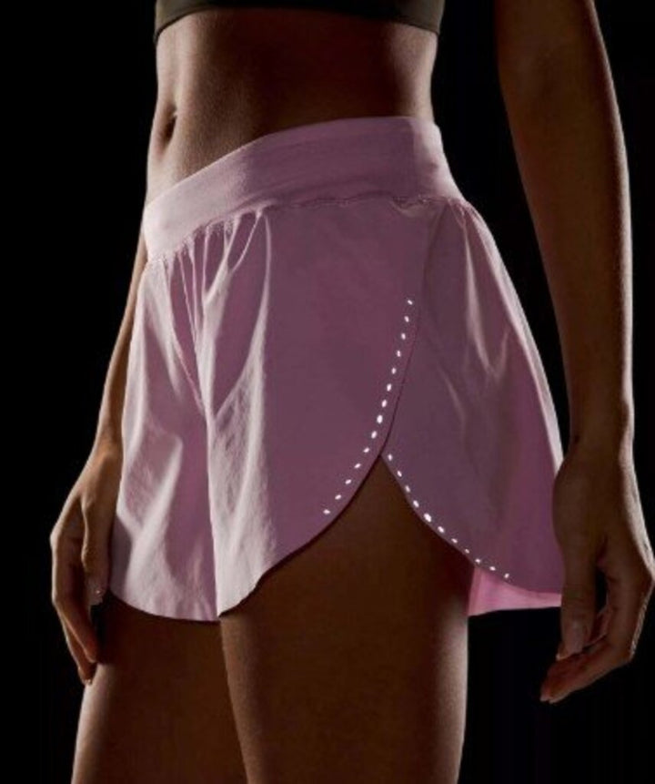 Lululemon Find Your Pace Shorts In Pink Peony - Size Small