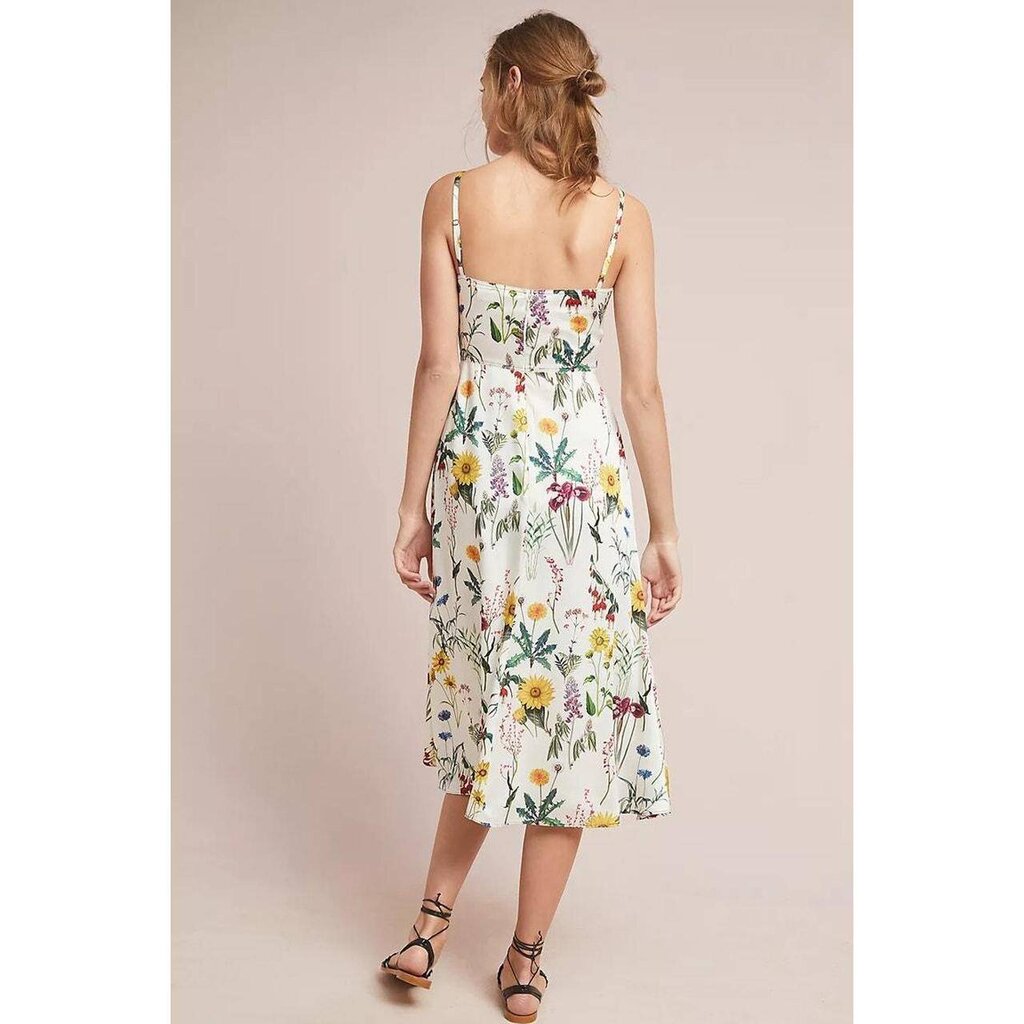 Bailey 44 Puff Pastry Midi Dress in White Chalk - Size 4