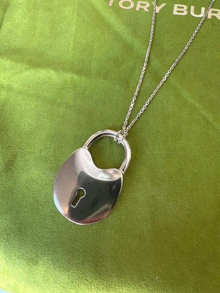 Tory Burch Heart Padlock Pendant Necklace